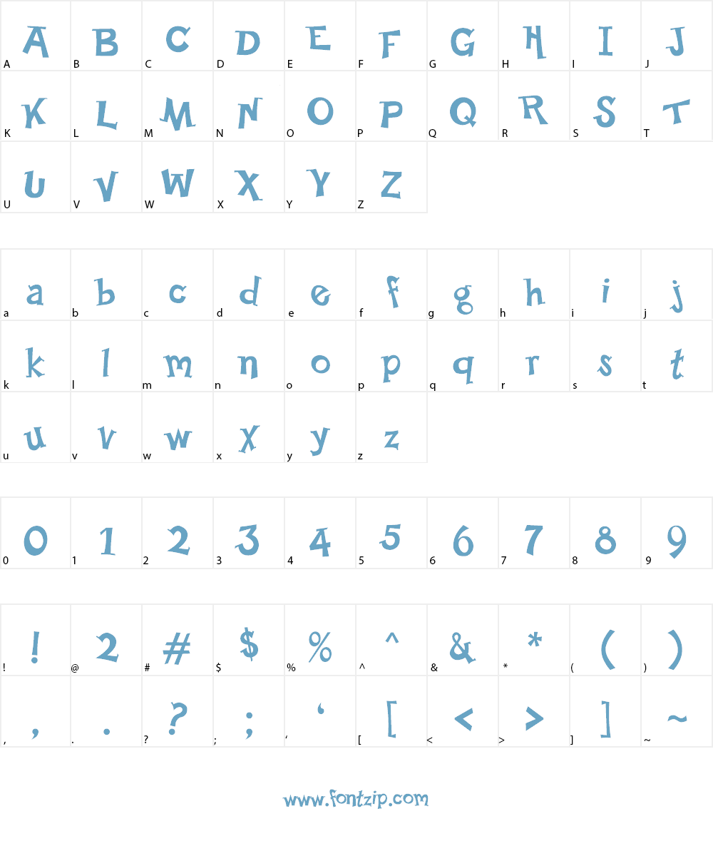 Happy Serif Font Character